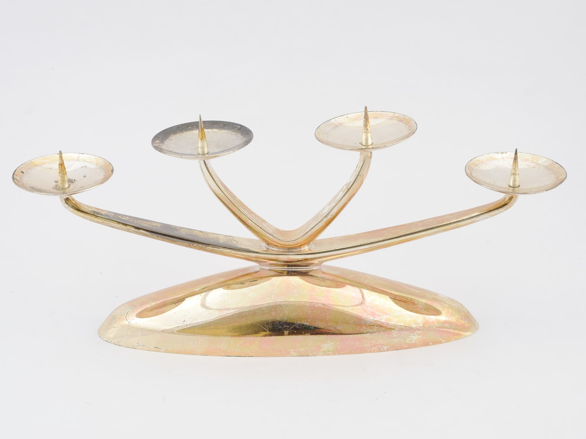 Świecznik Ikora, srebrny, metal, WMF, Niemcy, lata 50. - 161491