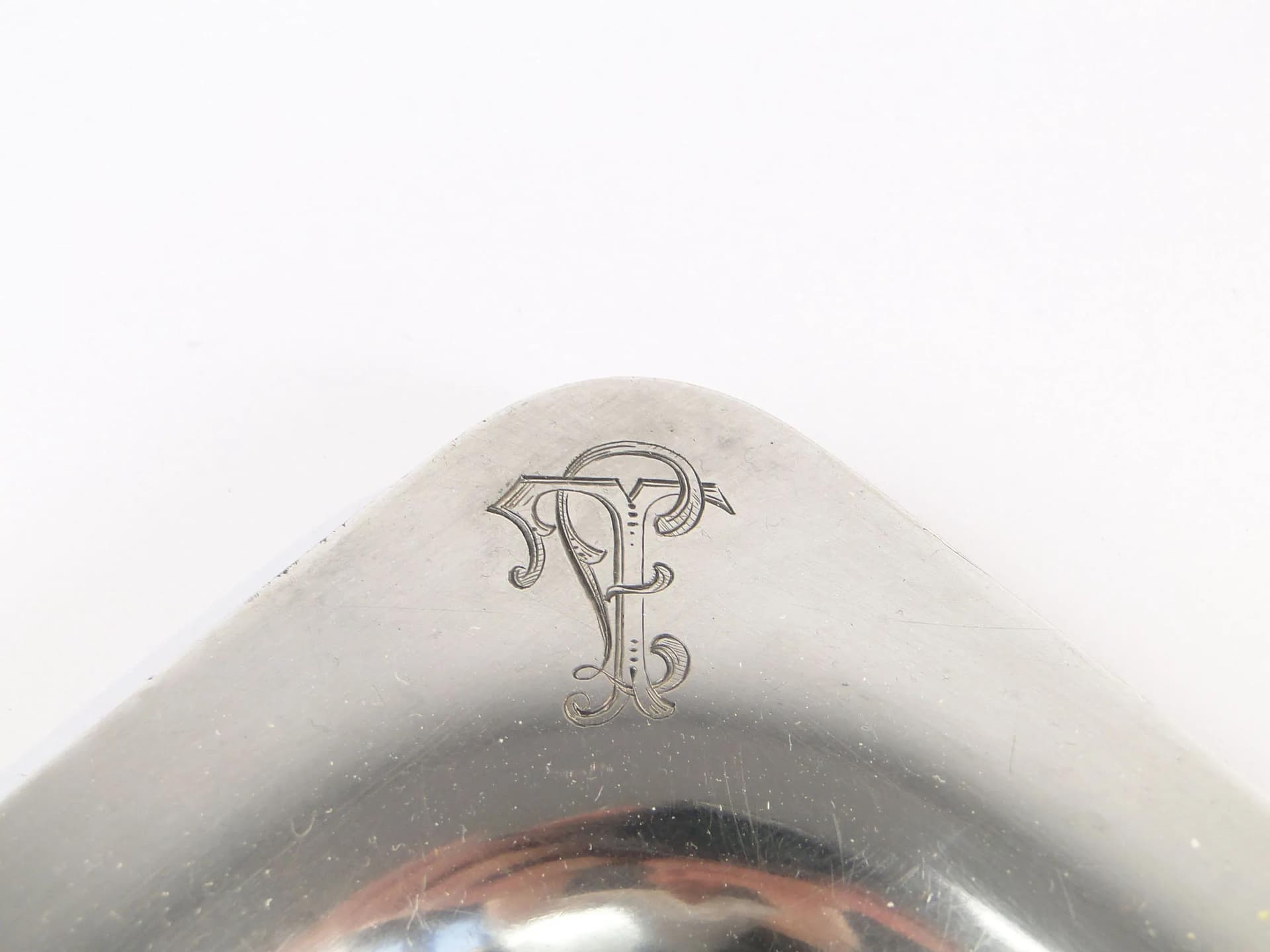 Taca Art déco, mosiądz srebrzony, uchwyty heban, Norblin, Polska, lata 20. - 10452