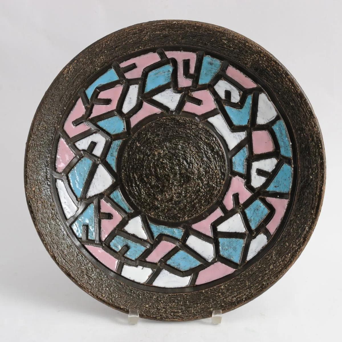 Decorative Plate, multicolor ceramics, Fratelli Fanciullacci, Italy, 1960s. - 161461