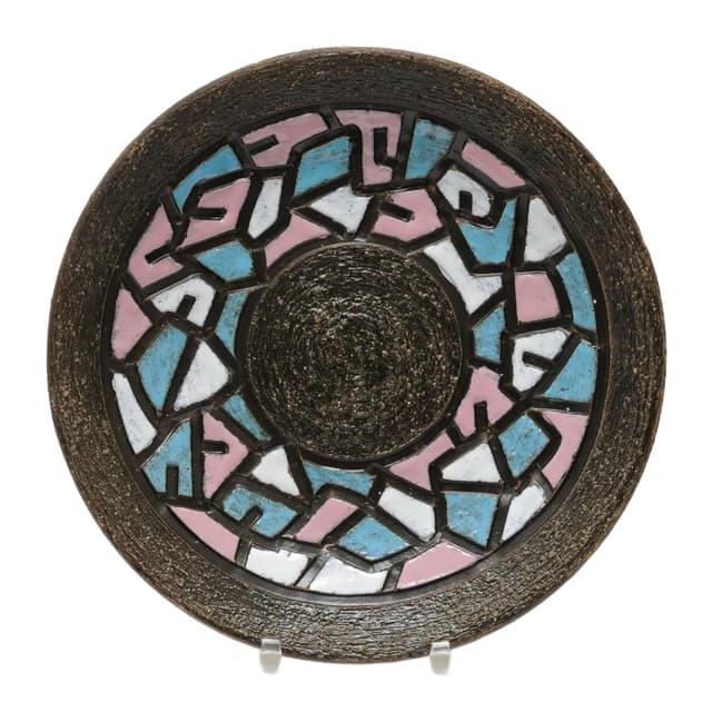 Decorative Plate, multicolor ceramics, Fratelli Fanciullacci, Italy, 1960s. - DIMENSION