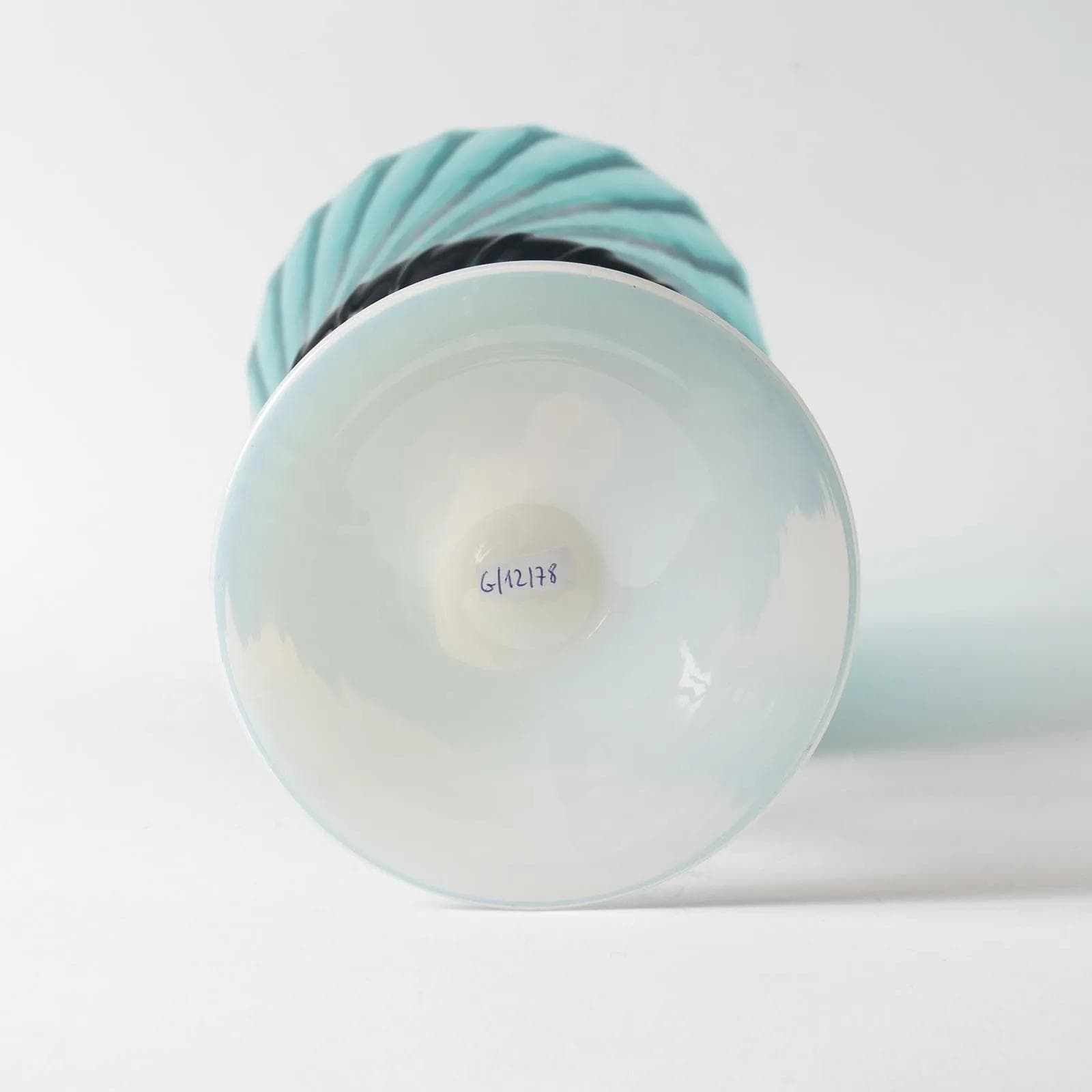 Wazon Empoli, turkusowy, szkło, Włochy, lata 60. - 161459