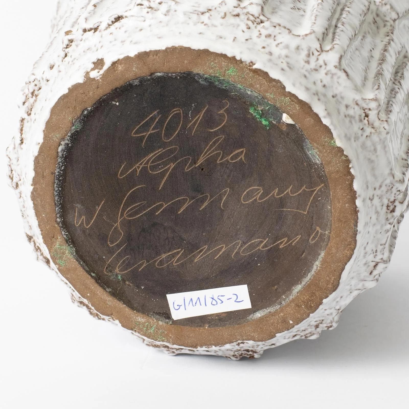 Para osłonek na doniczkę Alpha, biały, kamionka, Ceramano, Niemcy, lata 70. - 161451