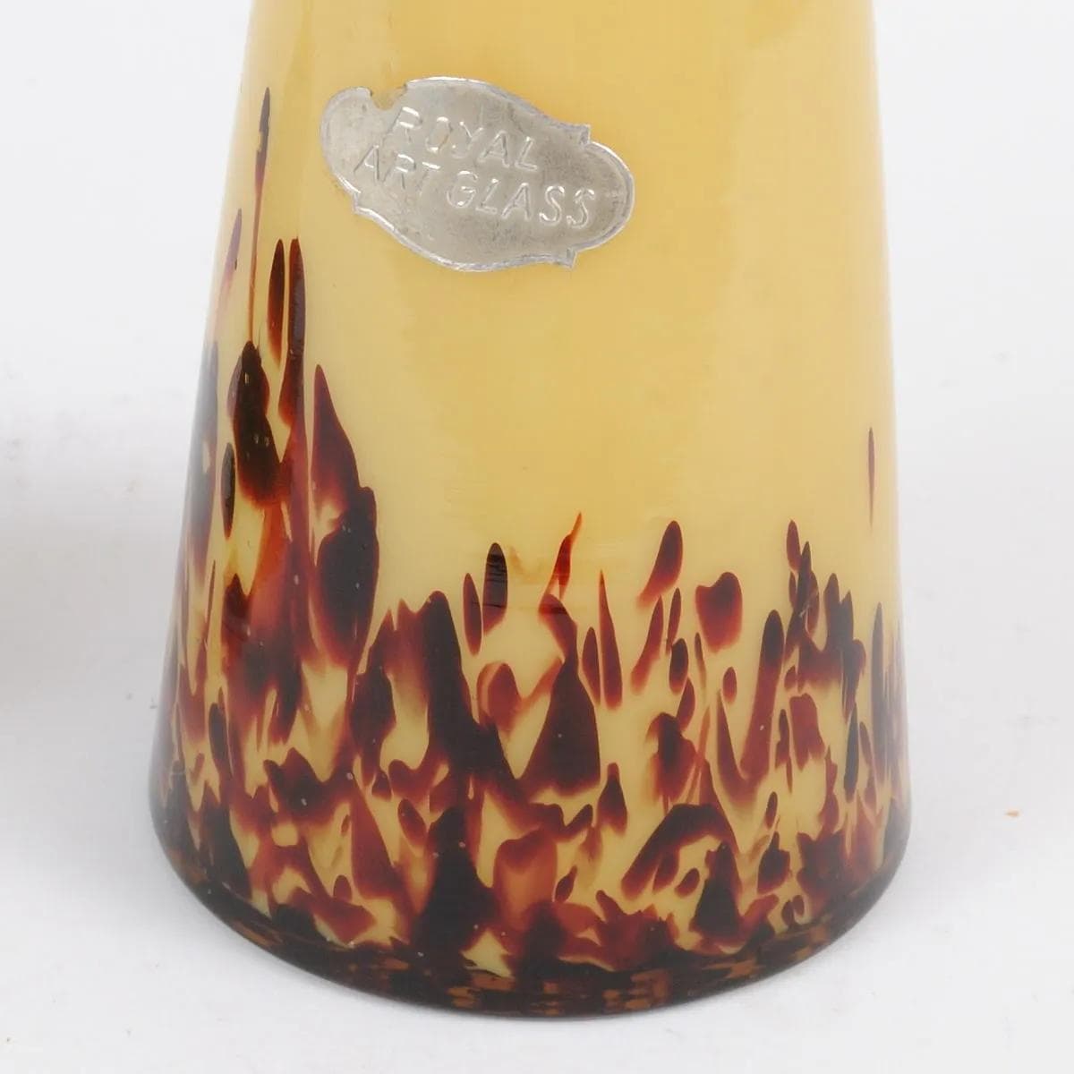 Flakon na perfumy, beżowy, szkło, Franz Welz, Czechosłowacja, lata 20. - 161437