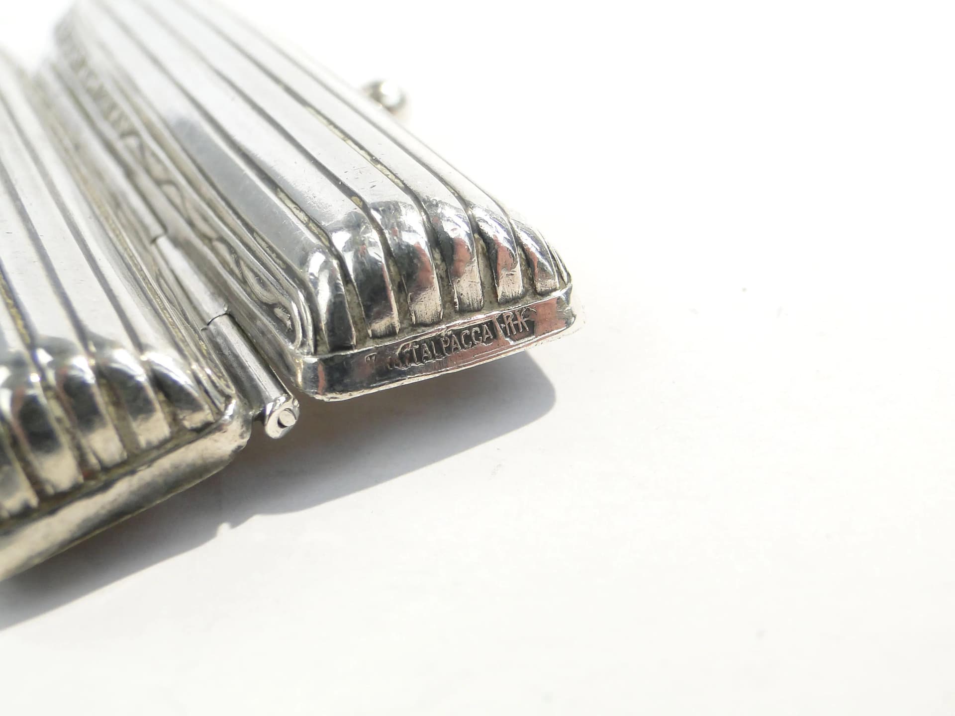 Cigar case, Art Nouveau, silvered brass, Austria, early 20th c. - 163207