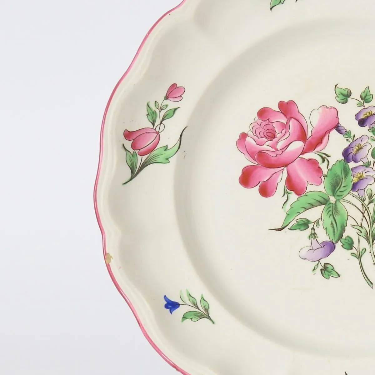 Komplet trzech talerzy, Luneville, fajans biały, Francja, XIX w. - 161425