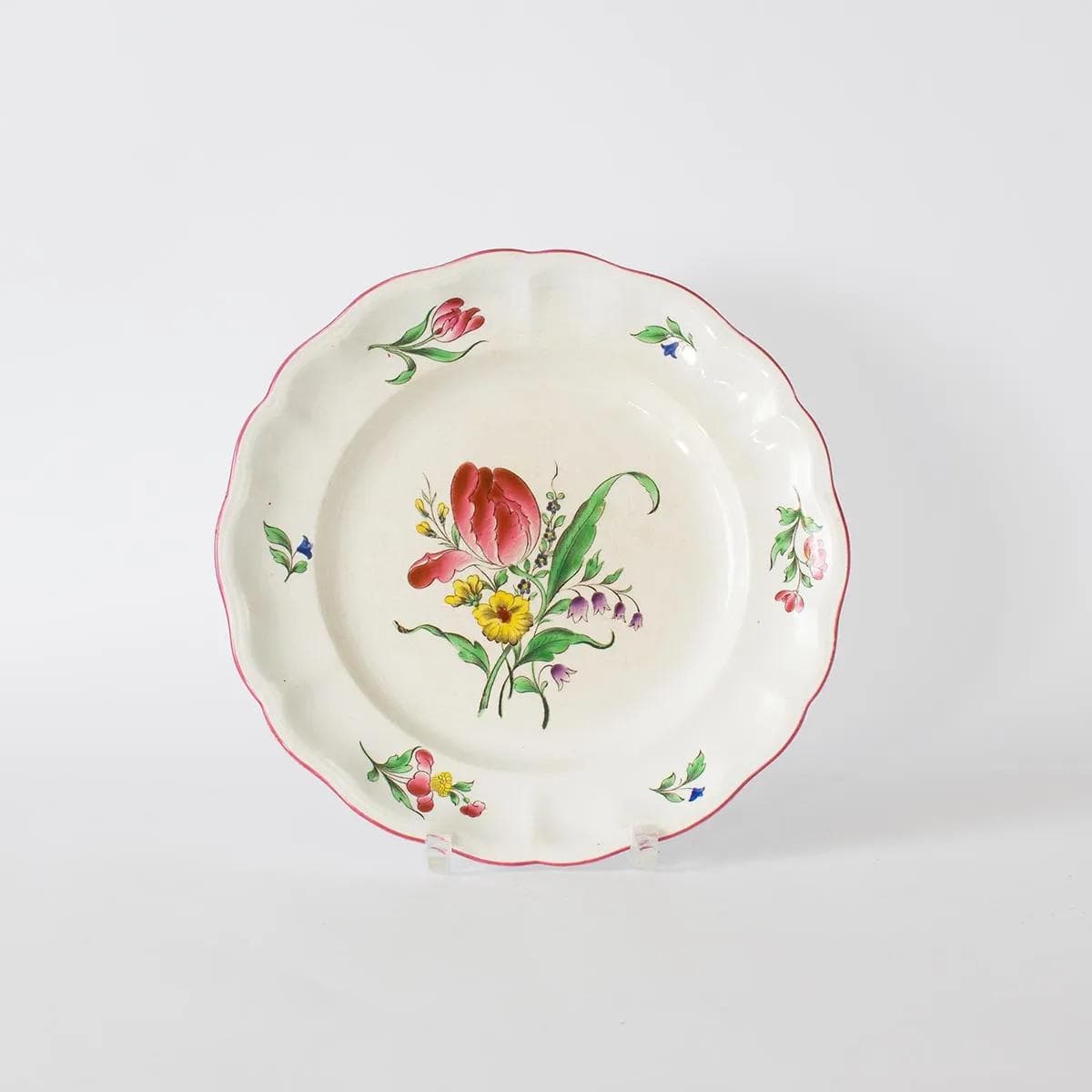 Komplet trzech talerzy, Luneville, fajans biały, Francja, XIX w. - 161420