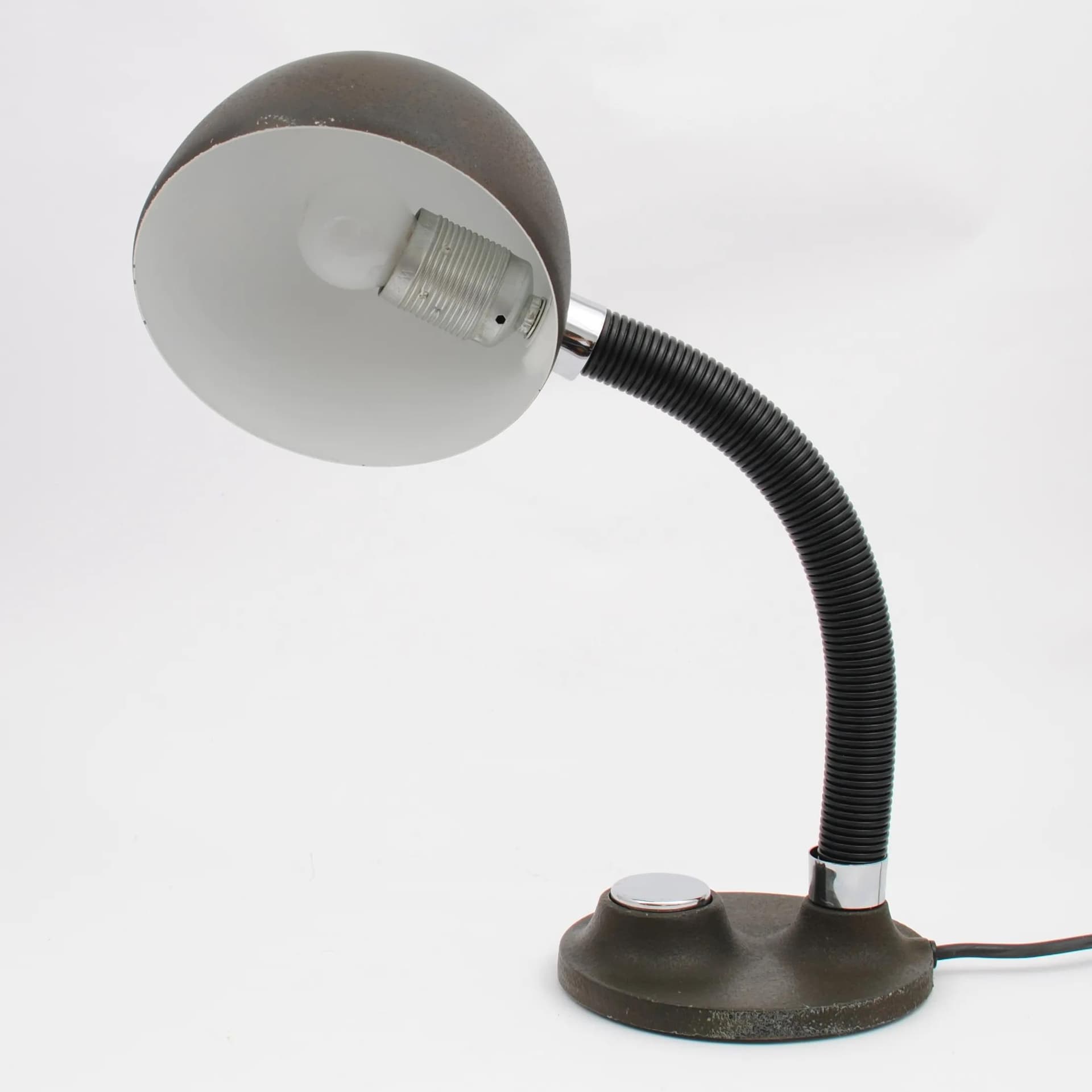 Desk lamp, olive, by E. Hillebrand, Germany, 1970s. - 161414