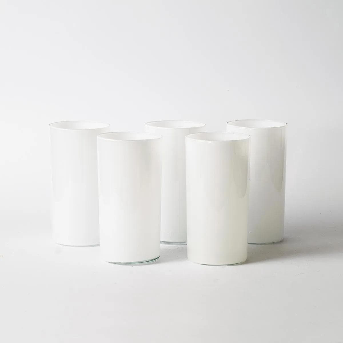 Komplet pięciu szklanek I-114, szkło ivory white, Iittala, Finlandia, lata 60. - 161408