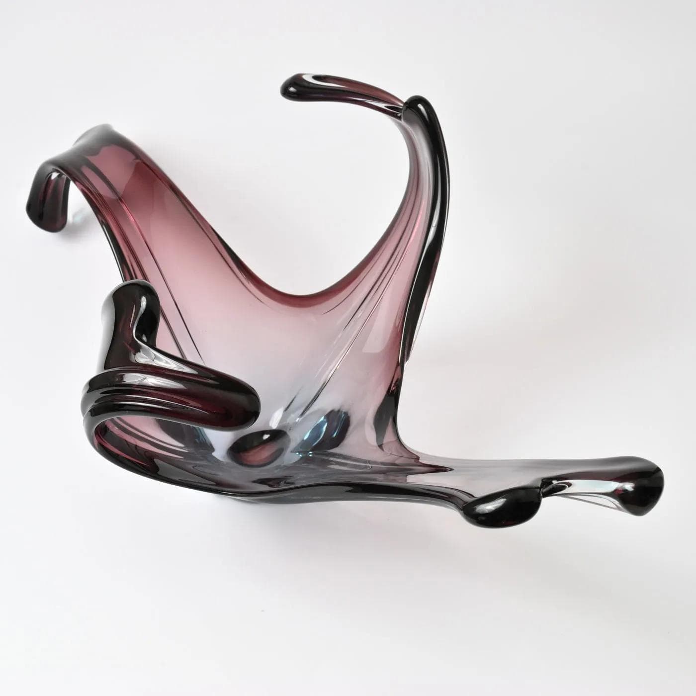 Bowl Murano, violet glass, Italy, 1960s. - 161389