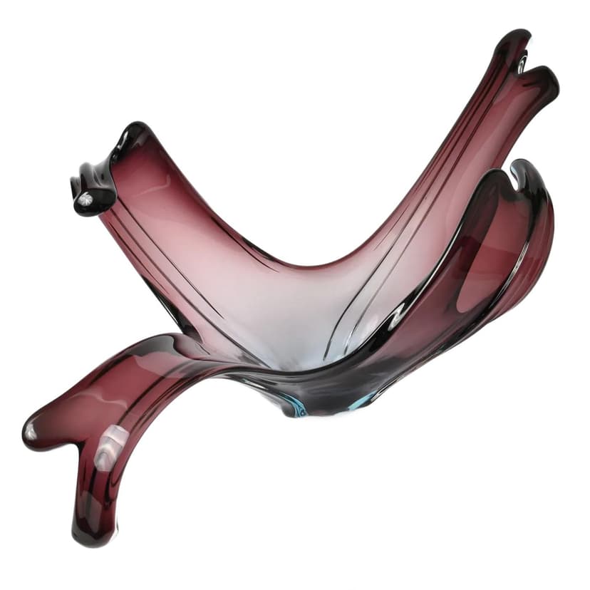 Bowl Murano, violet glass, Italy, 1960s.