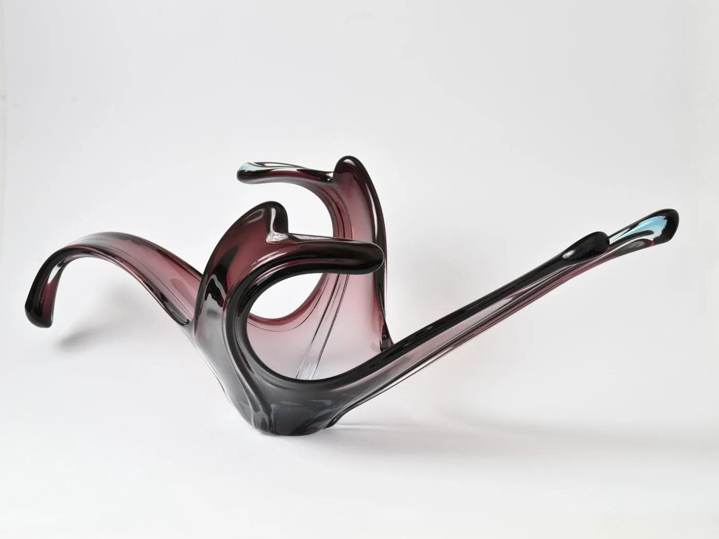 Bowl Murano, violet glass, Italy, 1960s. - 161386