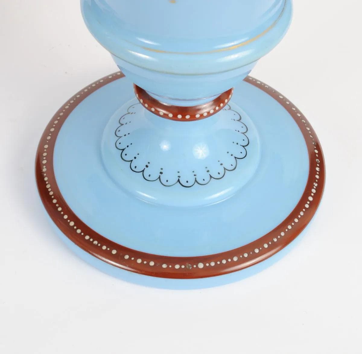 Pair of vases Napoleon III, turquoise glass, France, 19th c. - 161384