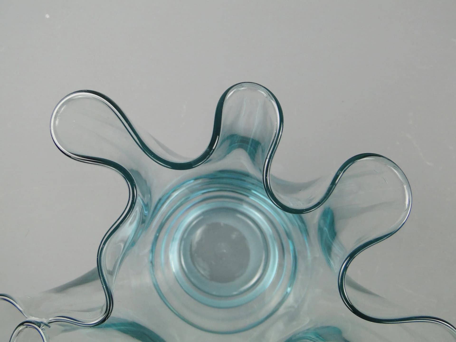 Wazon chusta, szkło transparentne, Polska, lata 70. - 163125