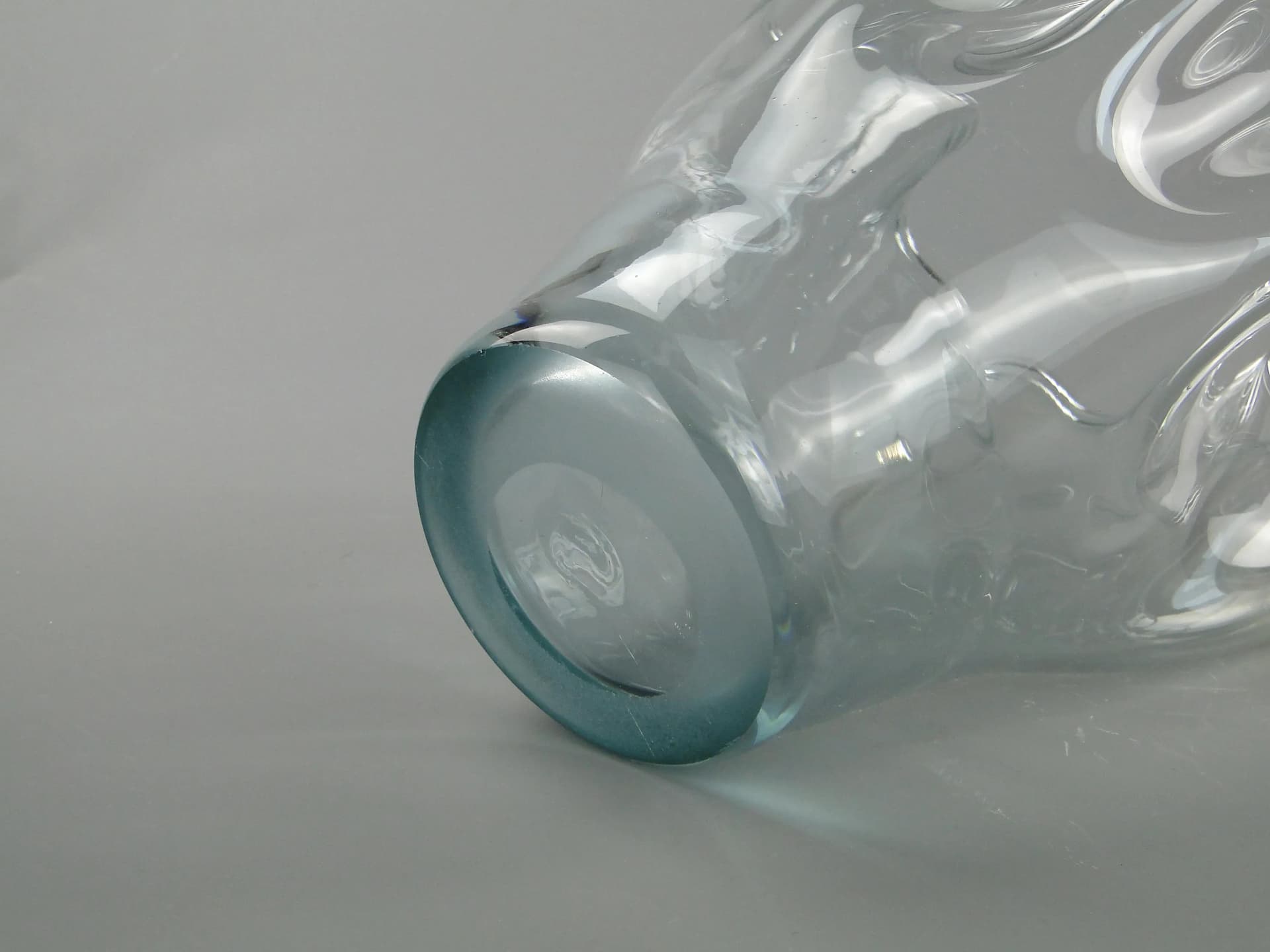 Wazon chusta, szkło transparentne, Polska, lata 70. - 163129