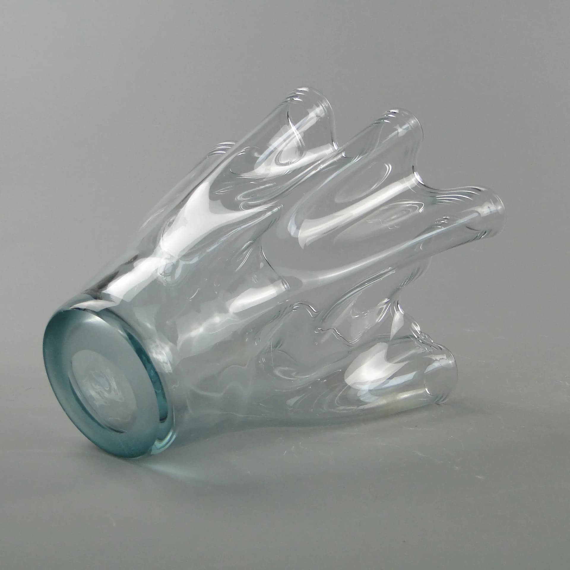 Wazon chusta, szkło transparentne, Polska, lata 70. - 163128