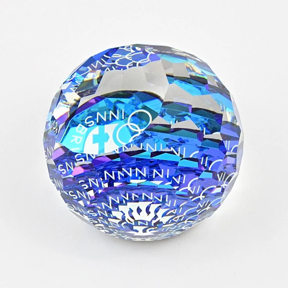 Przycisk do papieru, niebieski, kryształ, Swarovski, Austria, lata 70. - 161366