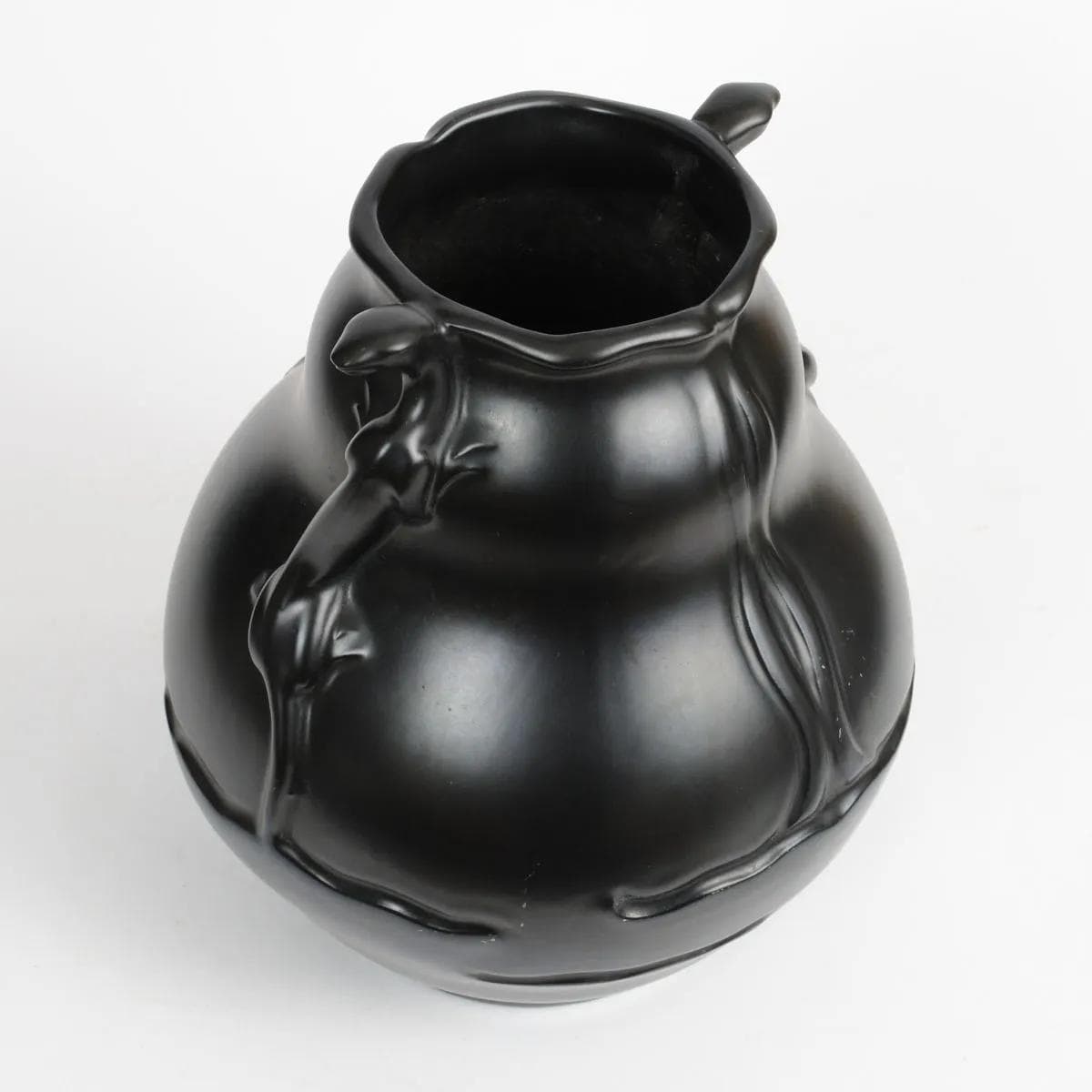 Vase, black porcelain, Netherlands, 1930s. - 161360