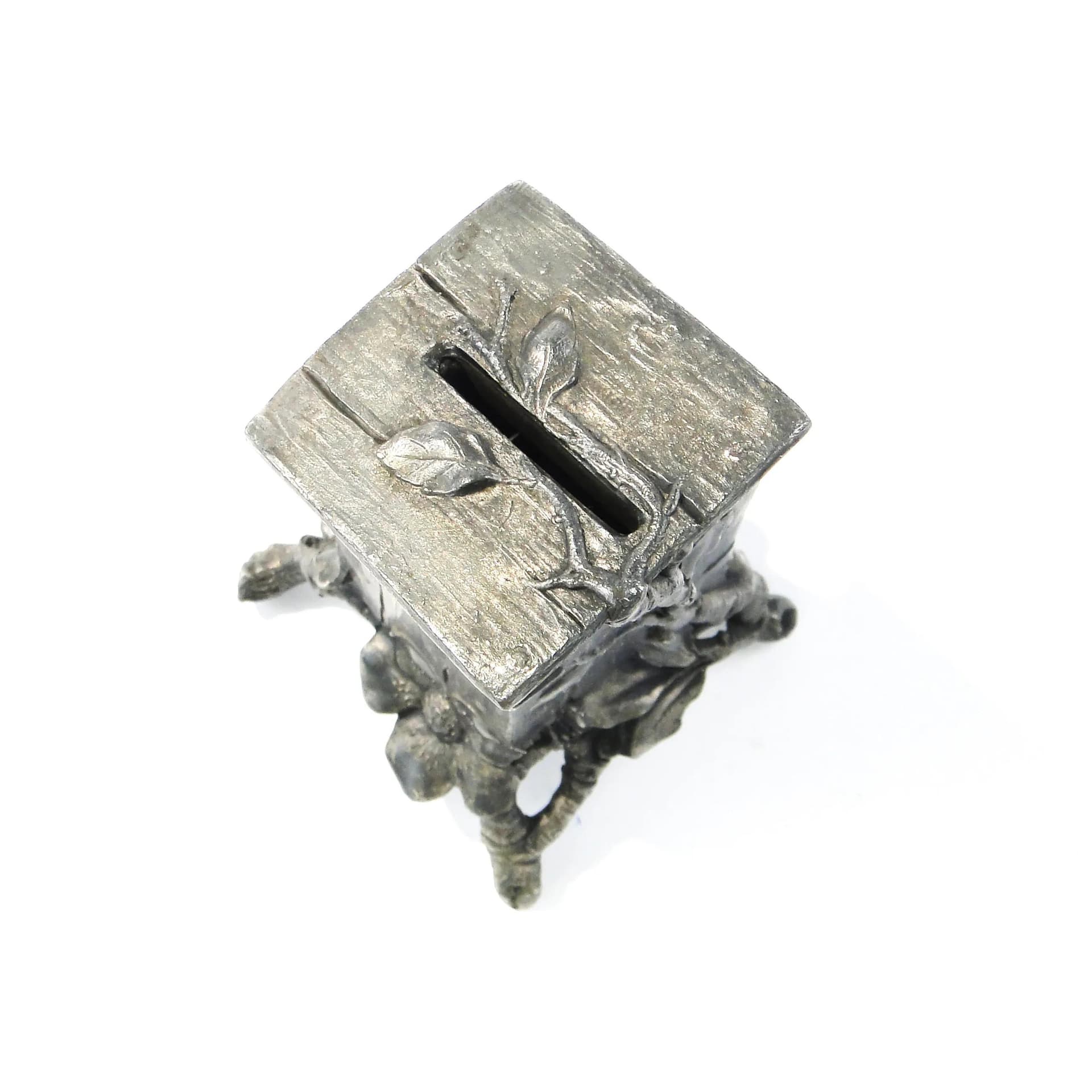 Skarbonka secesyjna, srebrzona cyna, WMF, Niemcy, początek XX w. - 163074