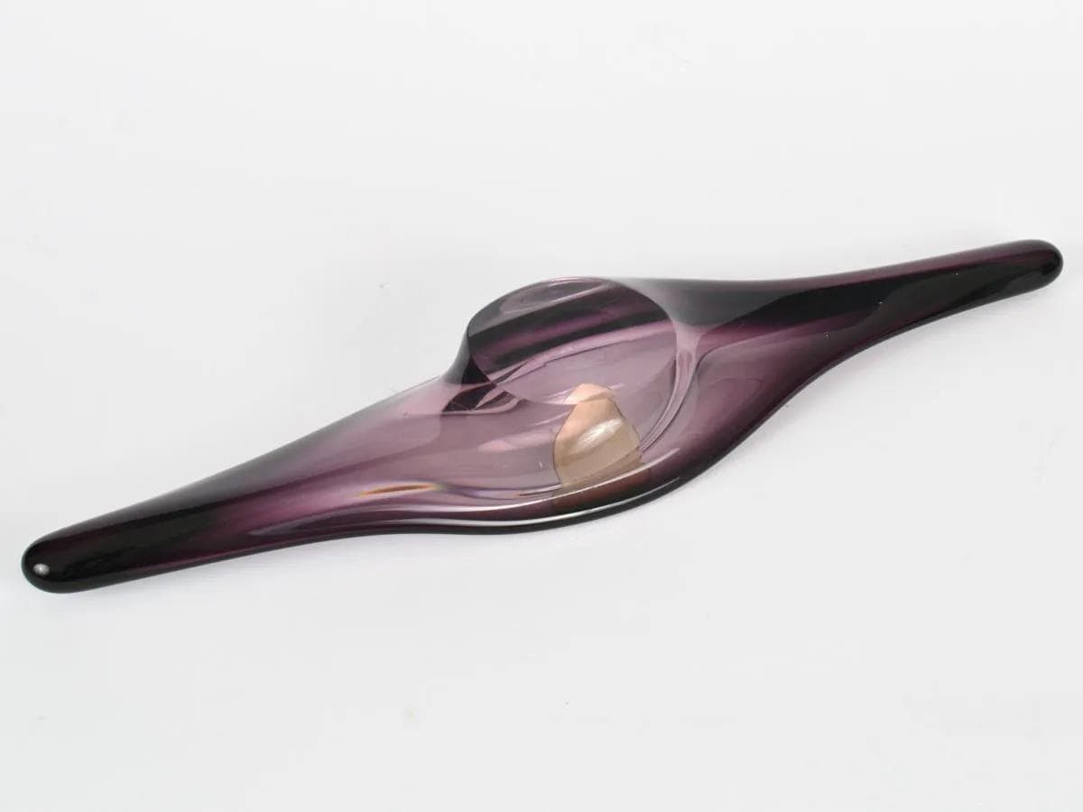 Bowl, violet glass, Scailmont, Belgium, 1960s. - 161354