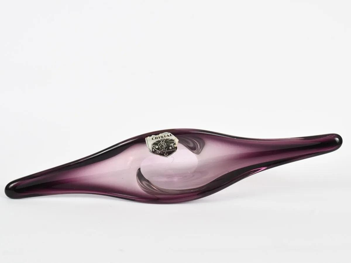 Bowl, violet glass, Scailmont, Belgium, 1960s. - 161353