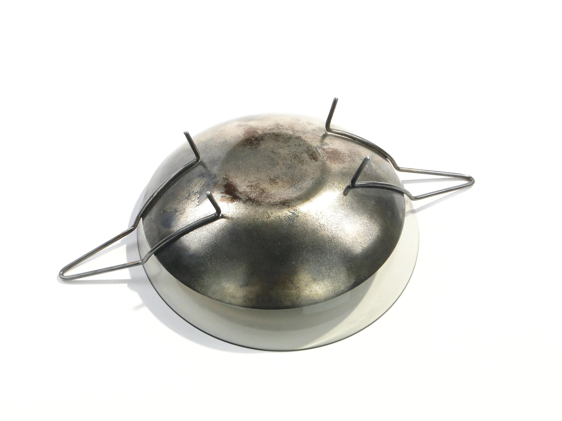 Bowl New Look, transparent glass, metal, 1950s - 163058