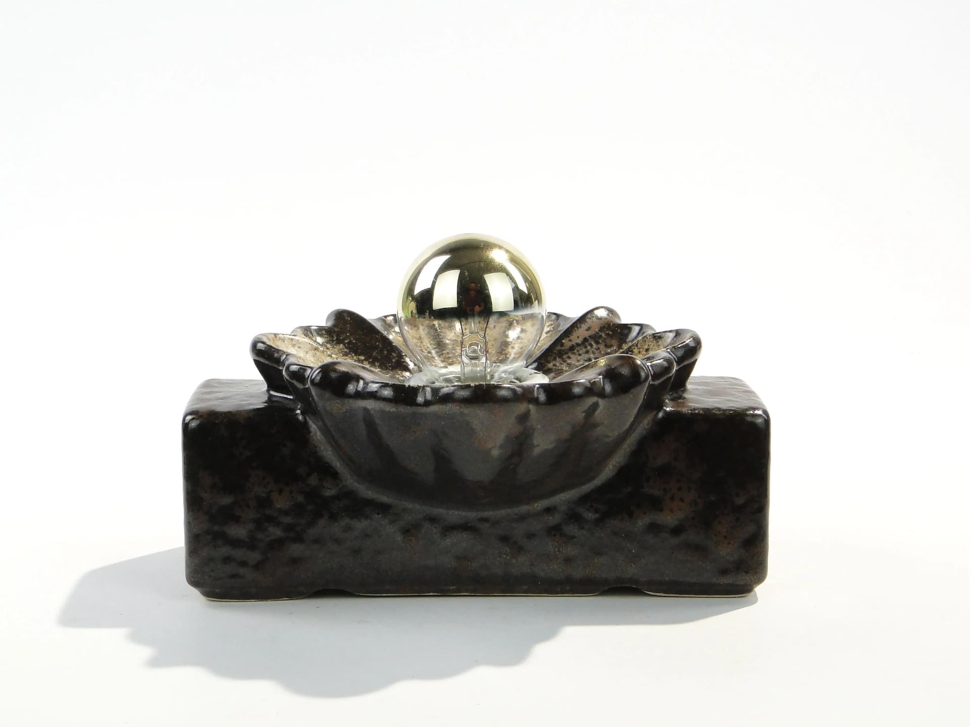 Kinkiet, ceramika brąz ciemny, PAN, Niemcy, lata 70. - 163036