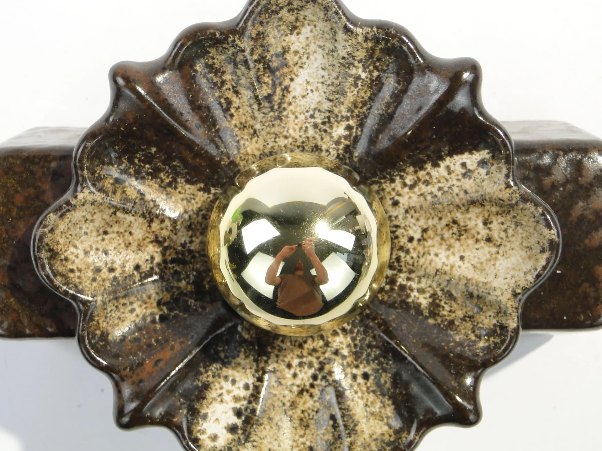 Kinkiet, ceramika brąz ciemny, PAN, Niemcy, lata 70. - 163033