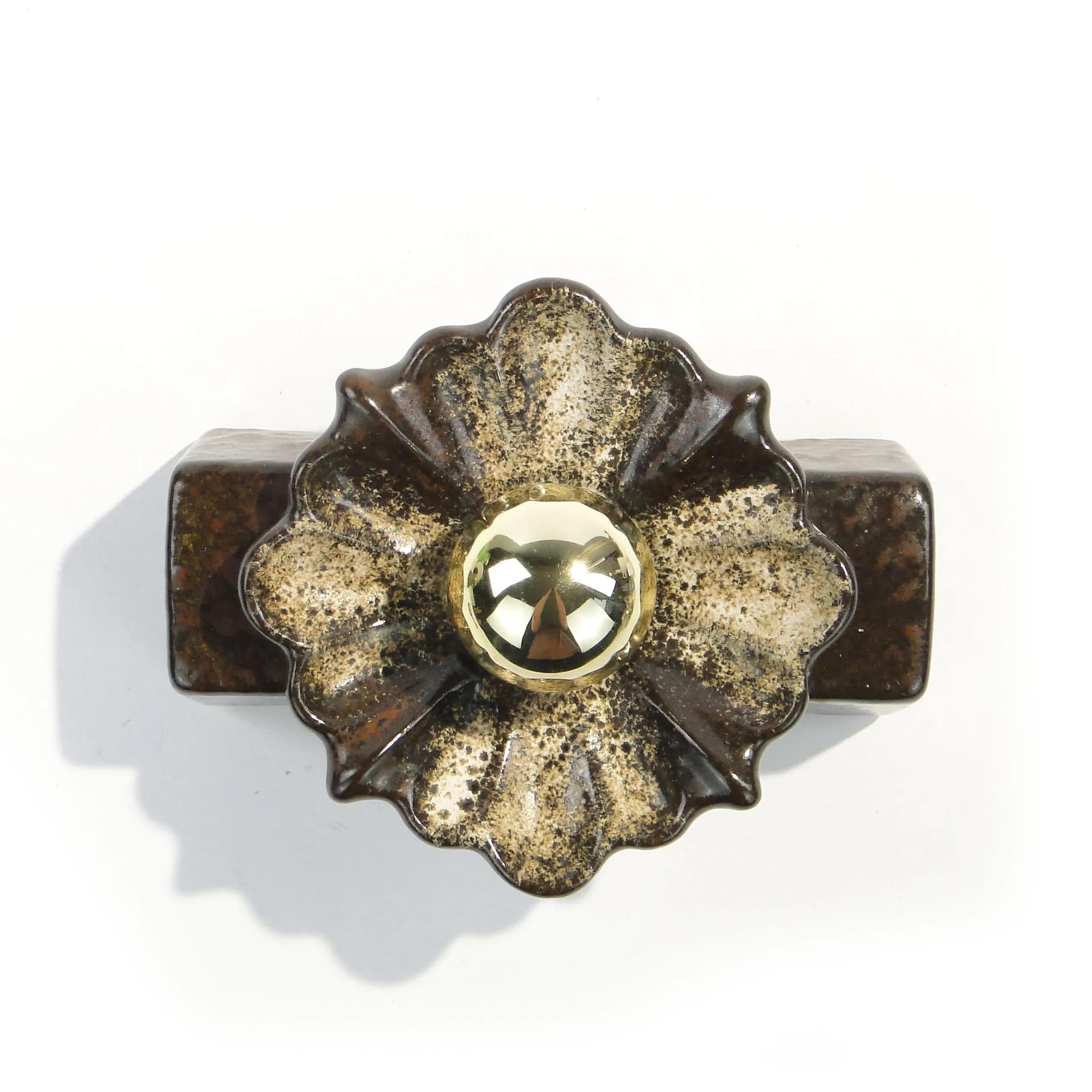 Kinkiet, ceramika brąz ciemny, PAN, Niemcy, lata 70. - 163031