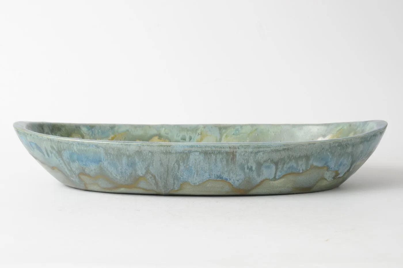 Platter Art Deco, grey ceramic, Belgium, 1920s. - 161331