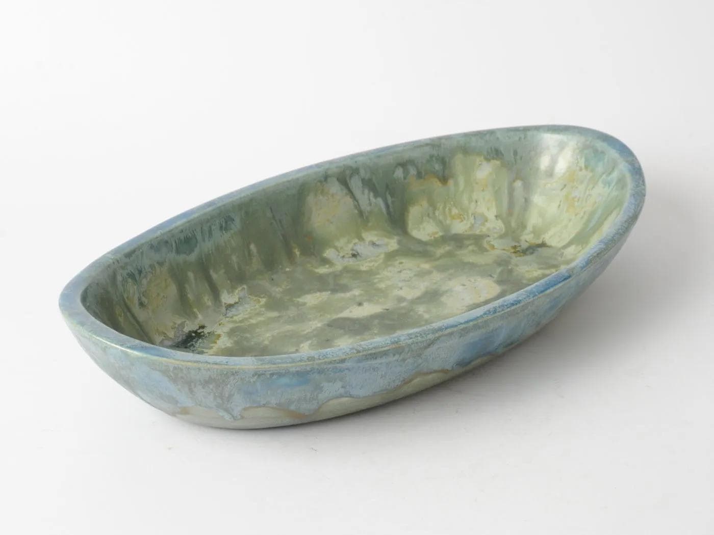 Platter Art Deco, grey ceramic, Belgium, 1920s. - 161334