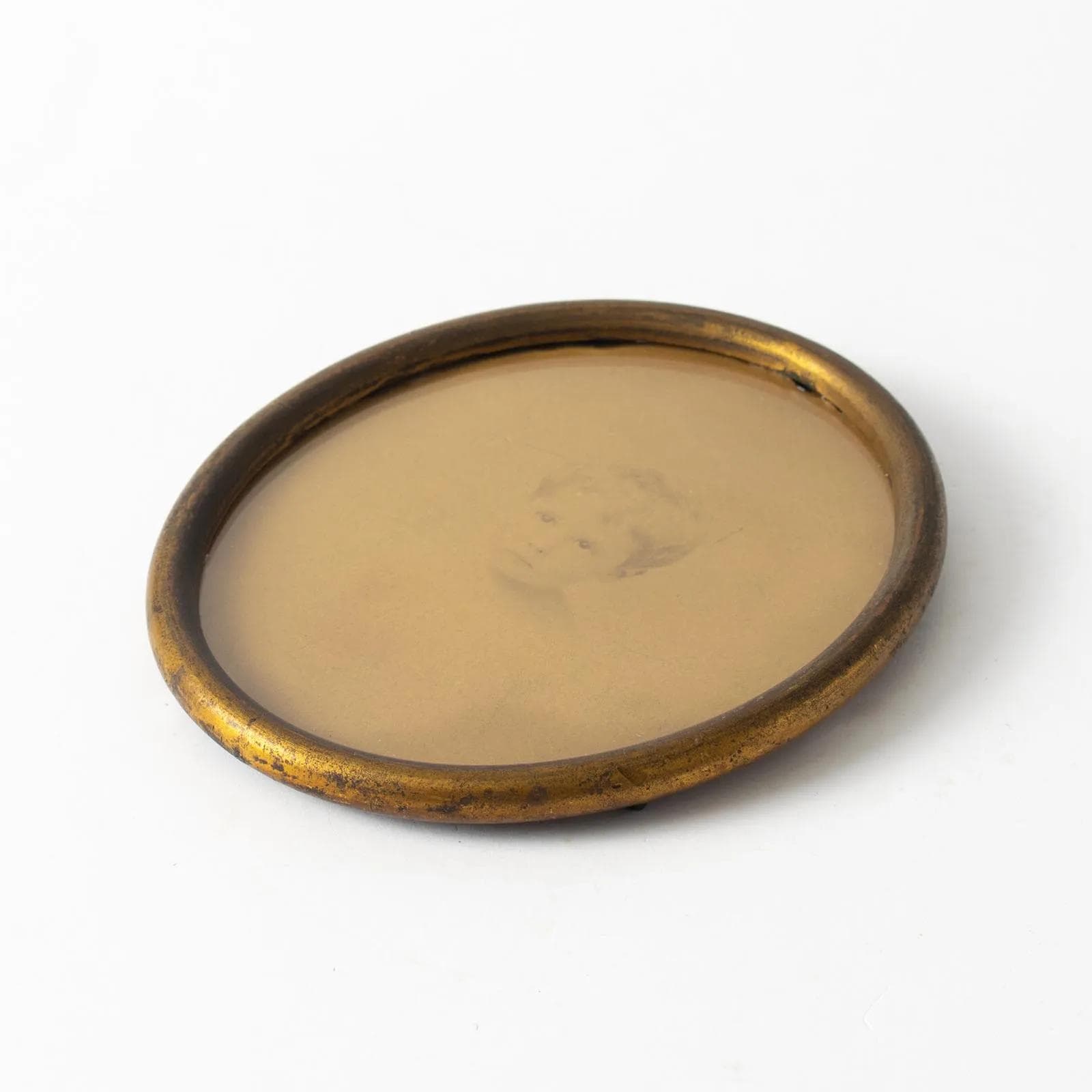 Oval Picture Frame, golden brass, Belgium, 19th c. - 162345