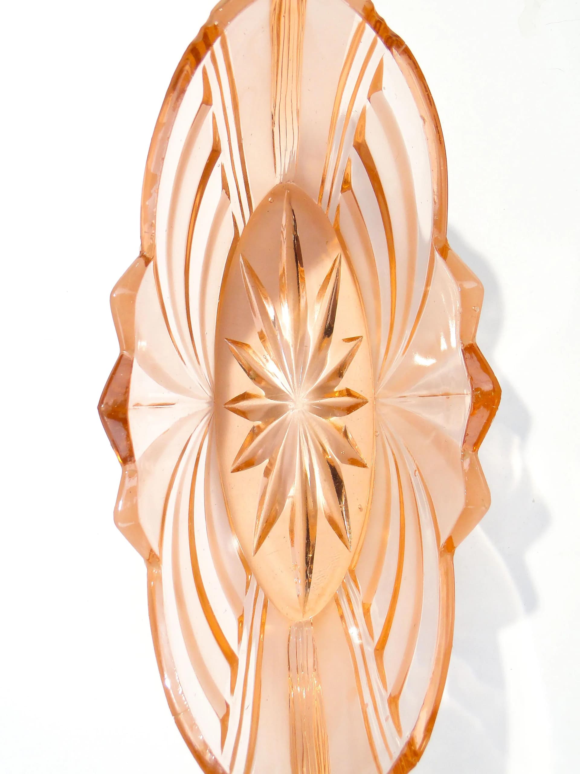 Jardinière Art Deco, pink glass, Niemen Glassworks, Poland, 1930s - 162988