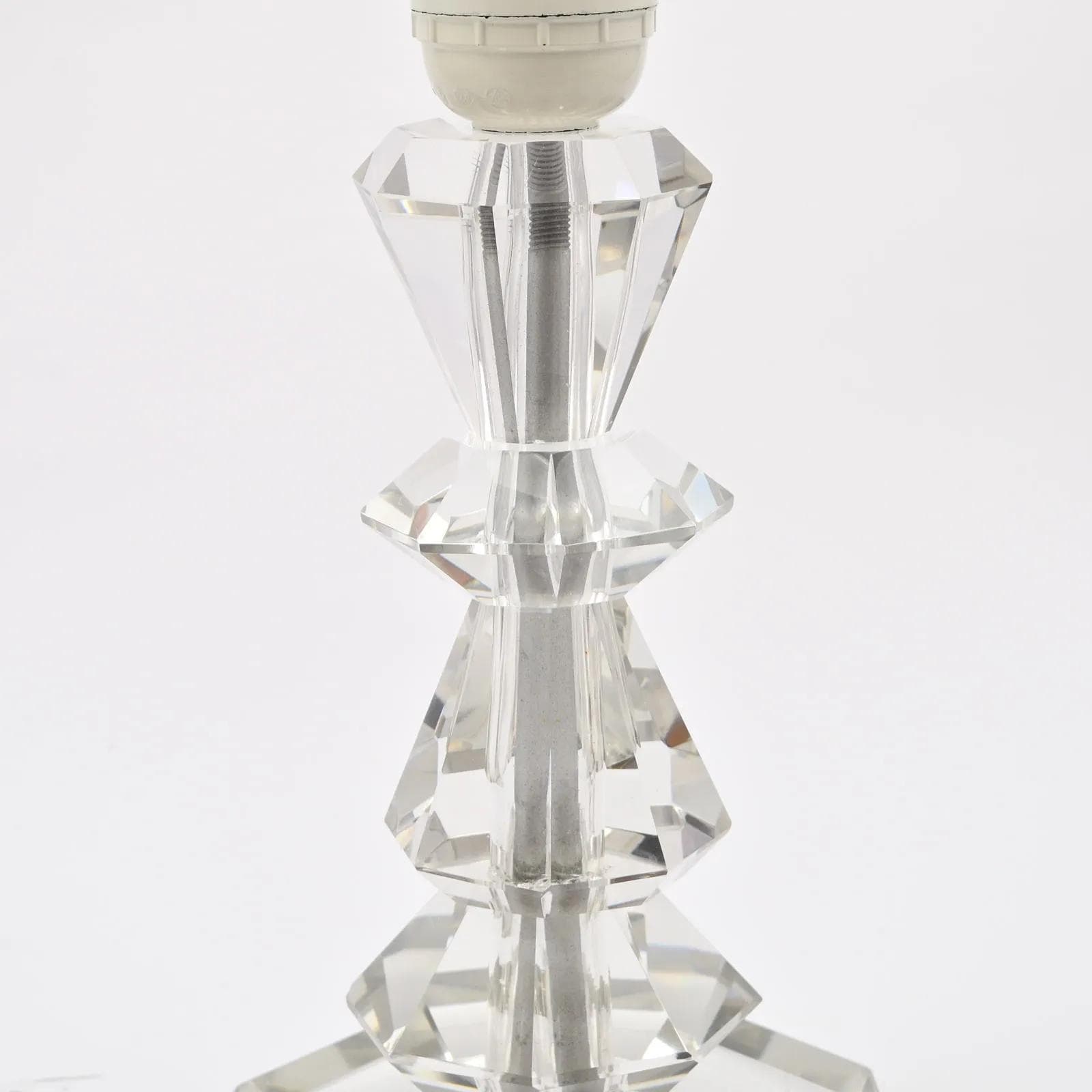 Table lamp, transparent crystal, Sweden, 1970s. - 162338