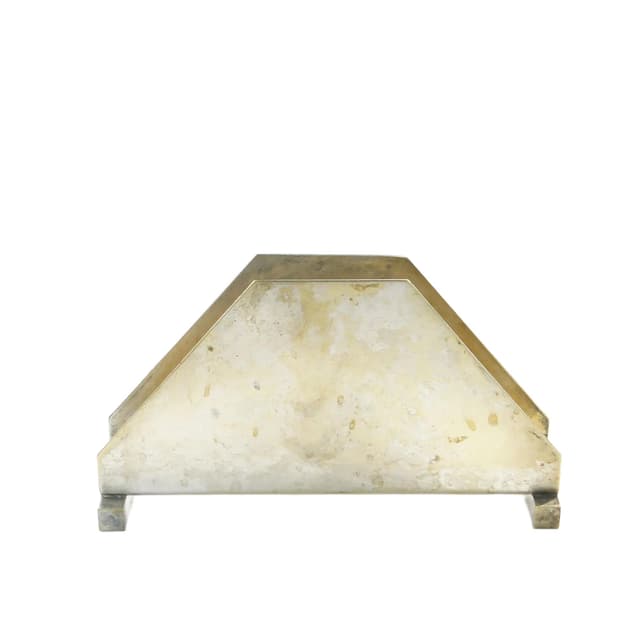 Serwetnik Art Deco, mosiądz srebrzony, Polska, lata 20. - WYMIARY