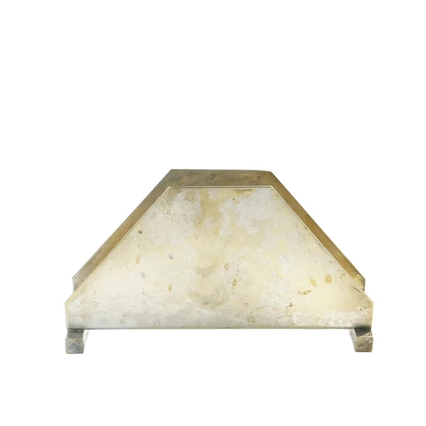 Serwetnik Art Deco, mosiądz srebrzony, Polska, lata 20.