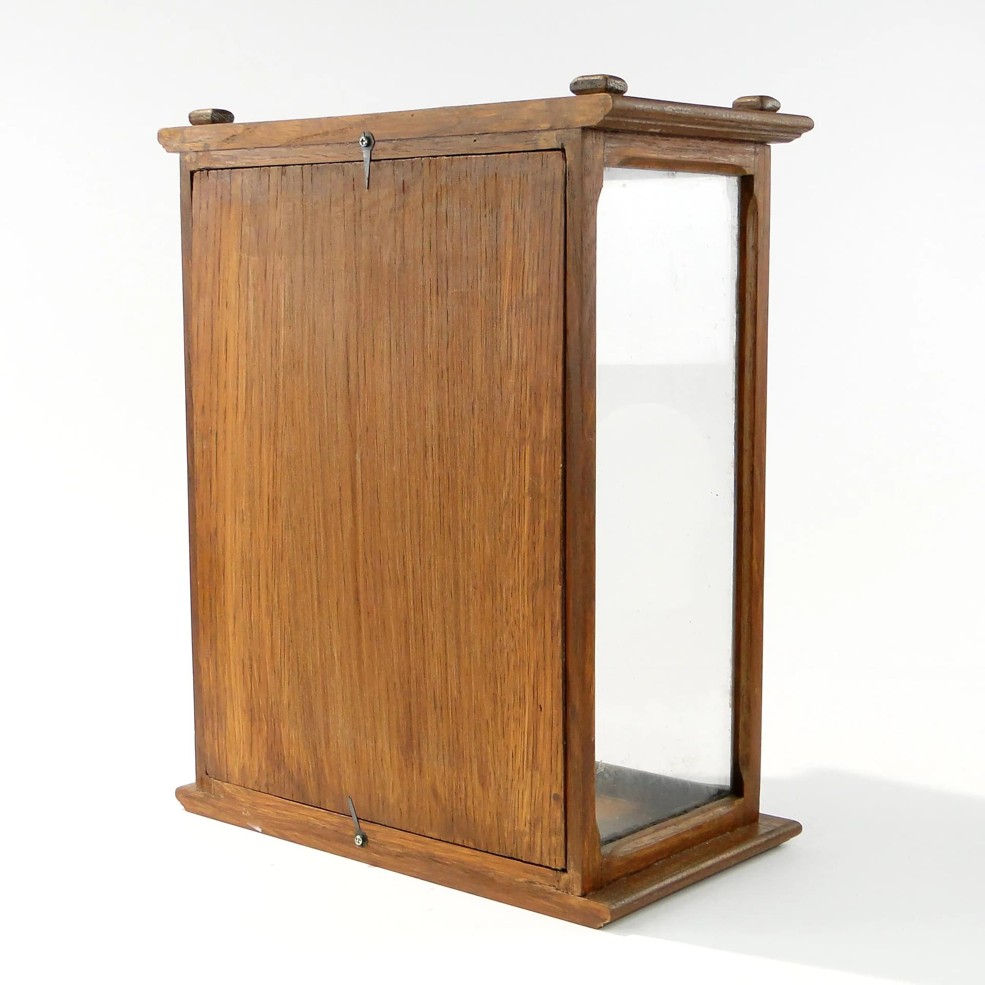 Gablotka, mahoń brązowy, szkło transparentne, Francja, lata 40. - 162879