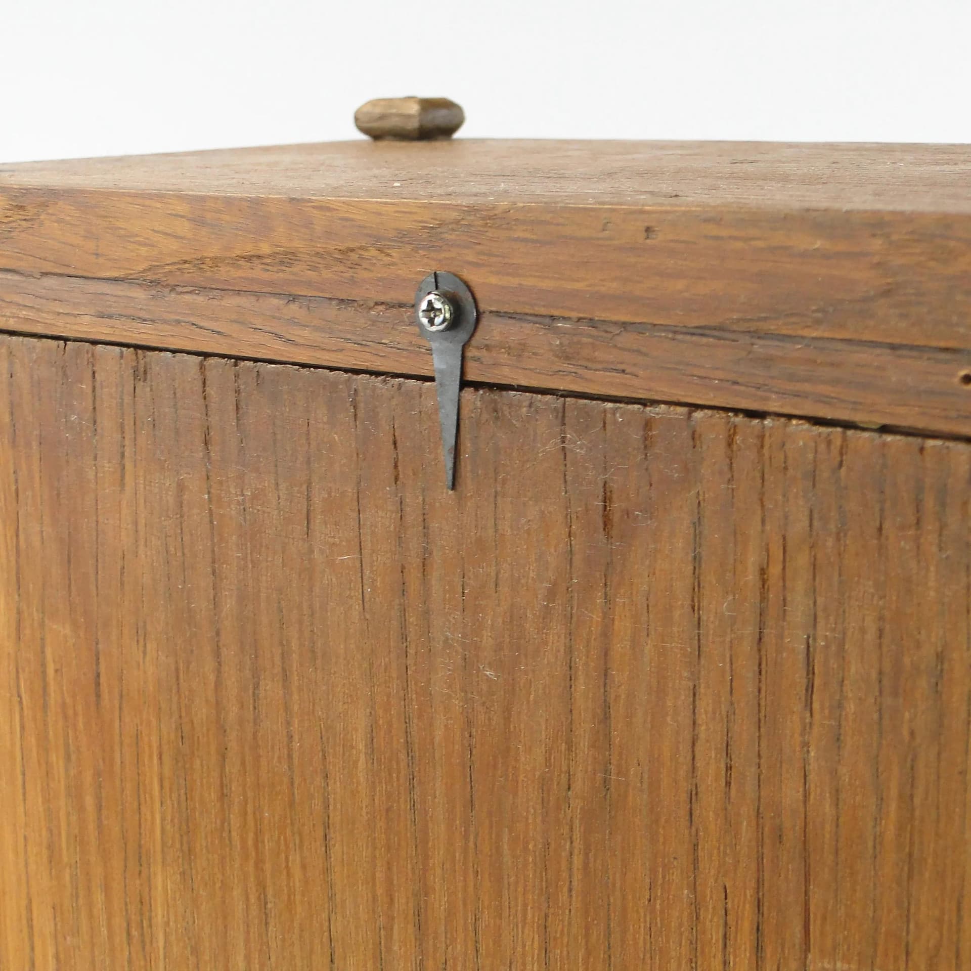 Gablotka, mahoń brązowy, szkło transparentne, Francja, lata 40. - 162880