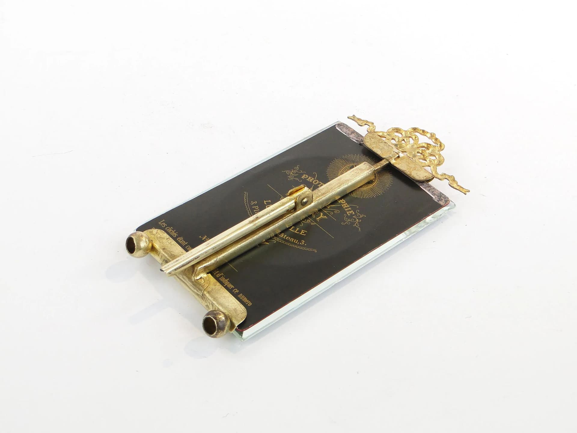 Picture frame, gilt brass, crystal, France, 19th c. - 10553