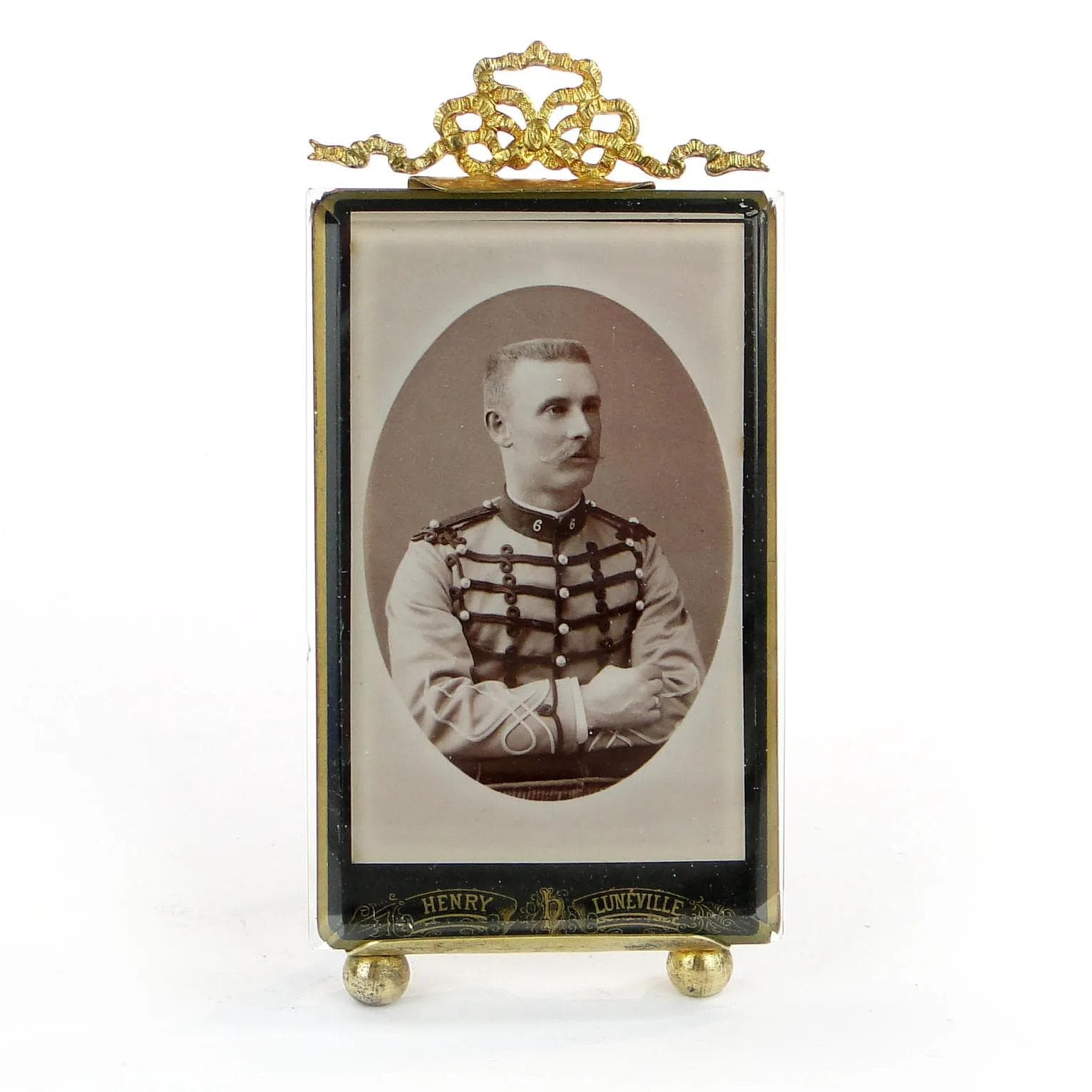 Picture frame, gilt brass, crystal, France, 19th c. - 10547