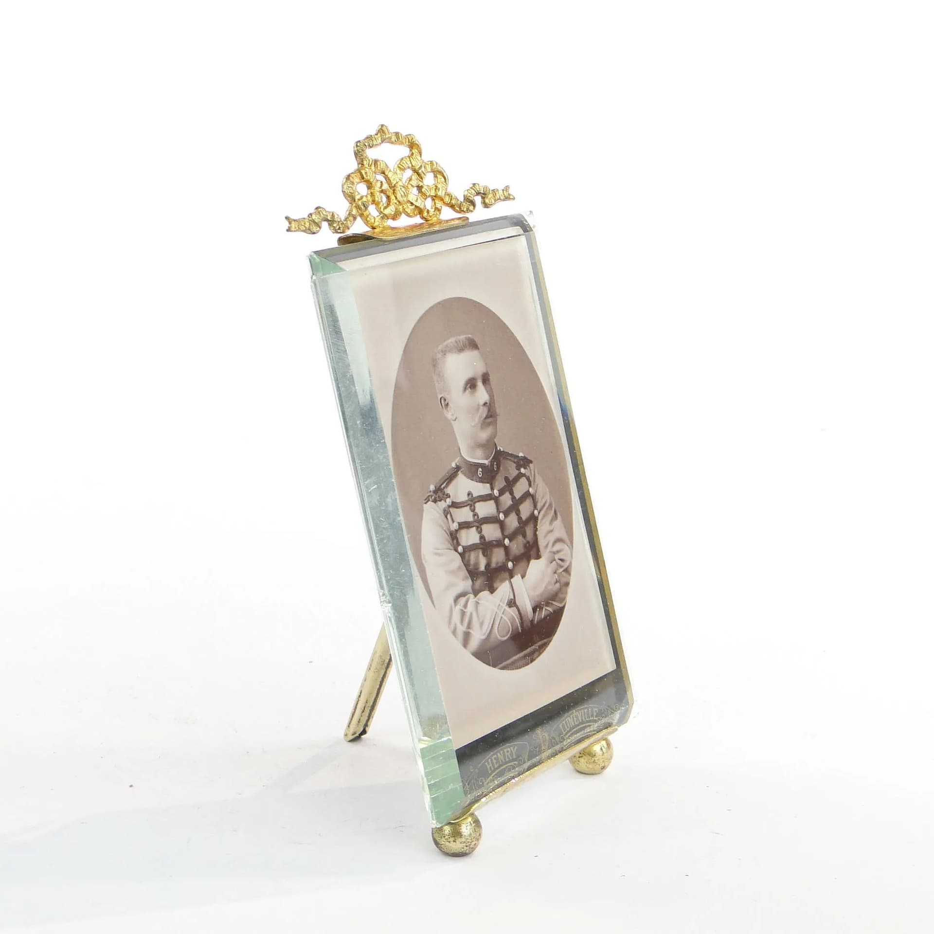 Picture frame, gilt brass, crystal, France, 19th c. - 10550