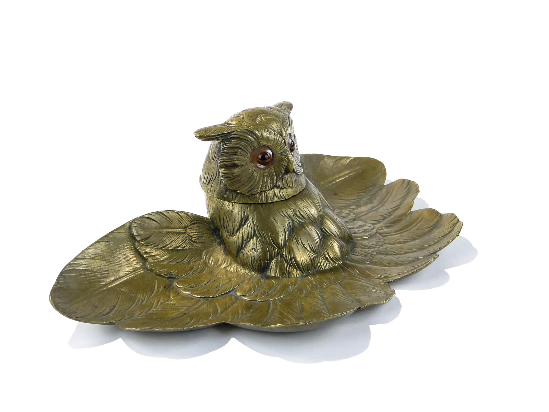 Kałamarz gabinetowy, Art Nouveau, brąz złocony, Polska, początek XX w. - 162875