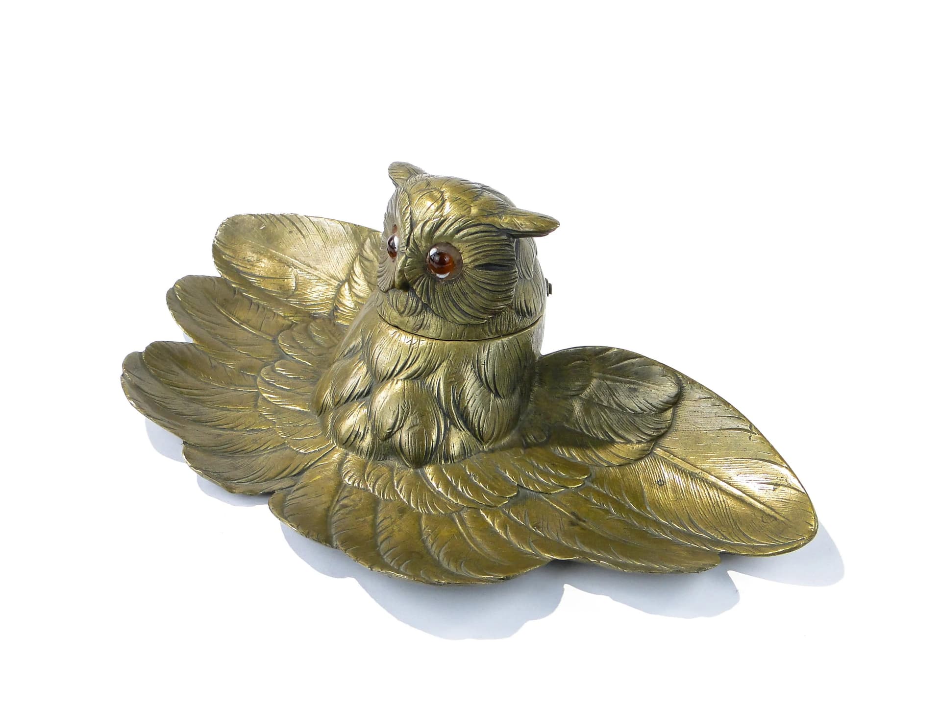 Kałamarz gabinetowy, Art Nouveau, brąz złocony, Polska, początek XX w. - 162870