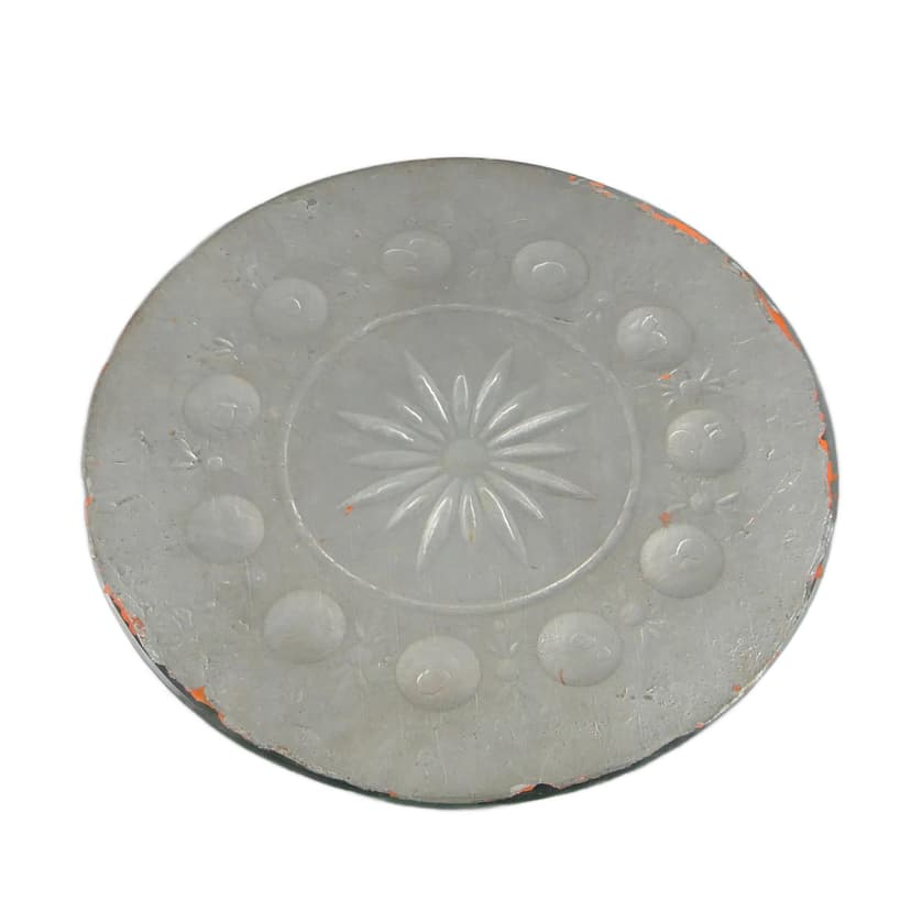 Round mirror, decorative, silver, Poland, 19th c.