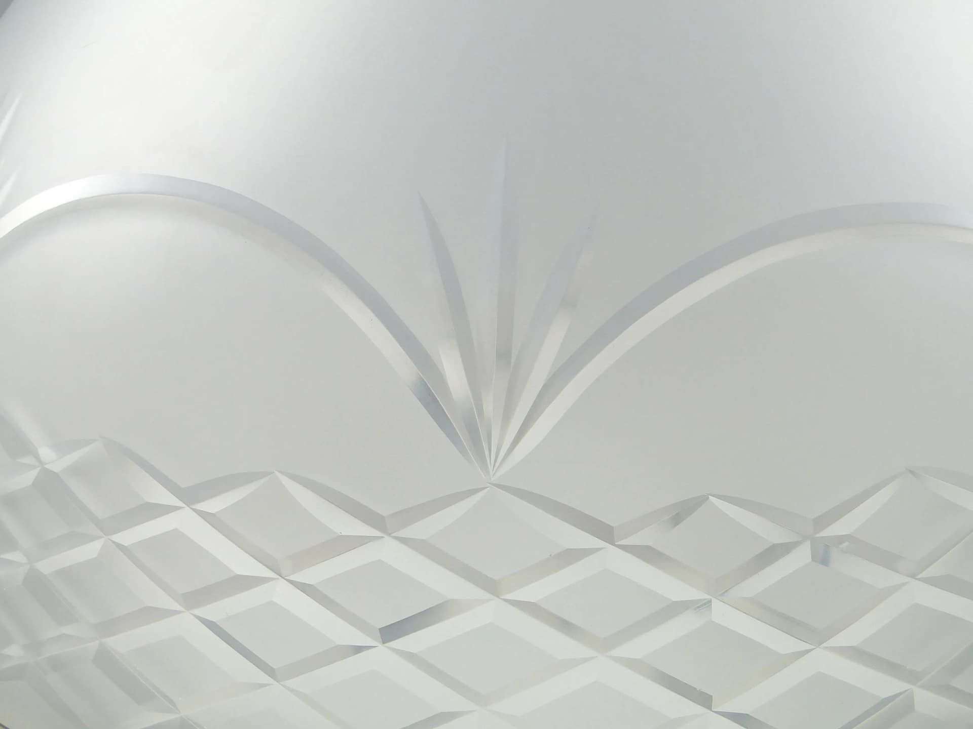 Art Nouveau Ceiling Light, silver brass, glass, Germany, 1970s - 162802