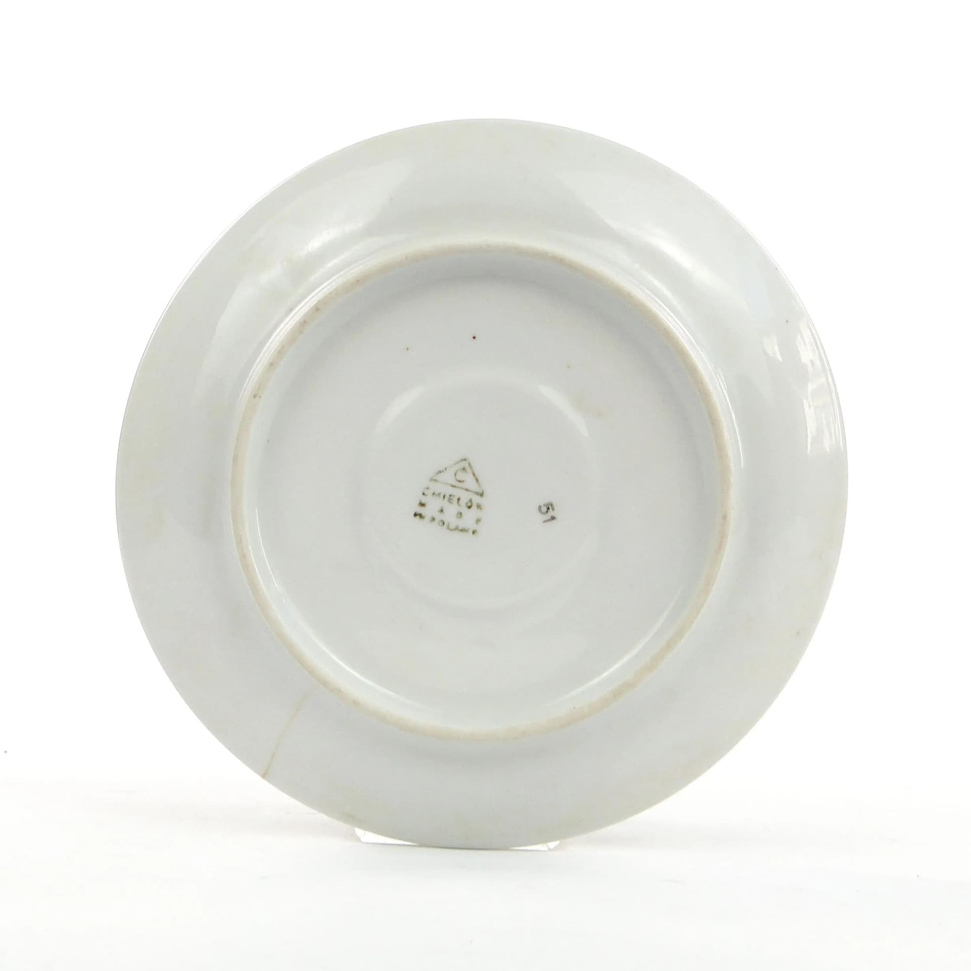 Spodek Krokus, porcelana zielona, proj. W. Potacki, Ćmielów, Polska, lata 60. - 162769