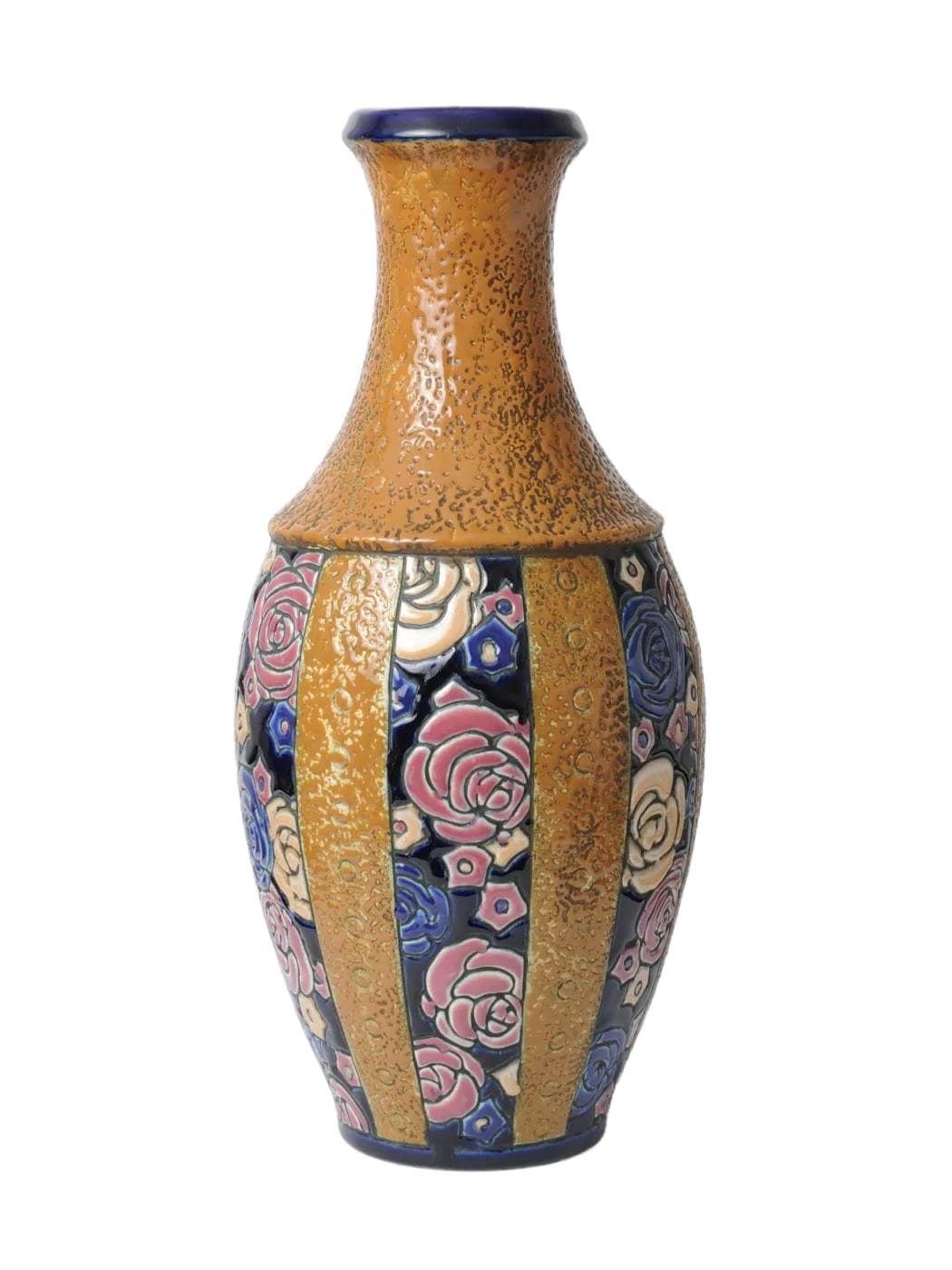 Wazon Amphora, multikolor, ceramika, Czechosłowacja, lata 20.