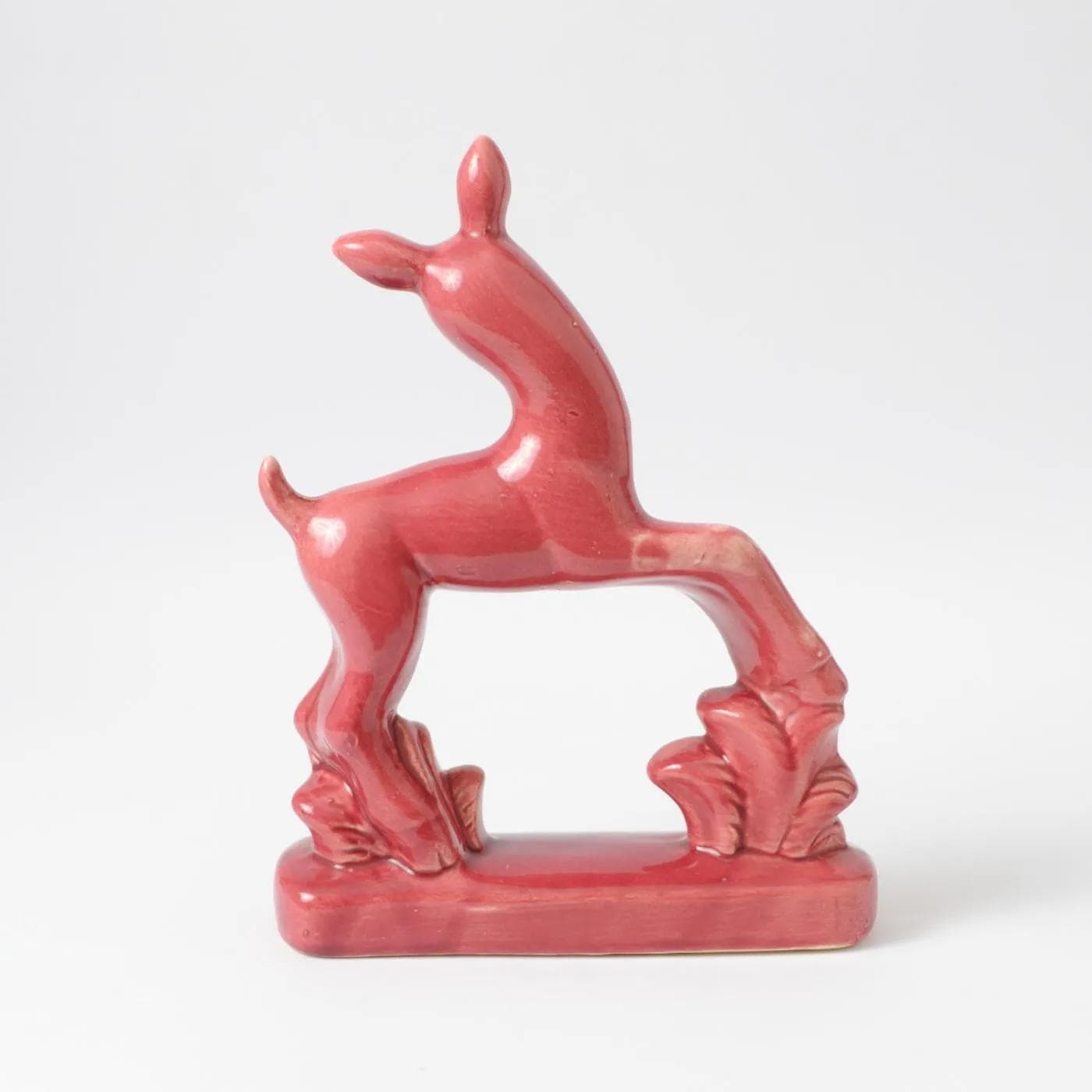 Figurka art deco, różowy, ceramika, Belgia, lata 30. - 162224