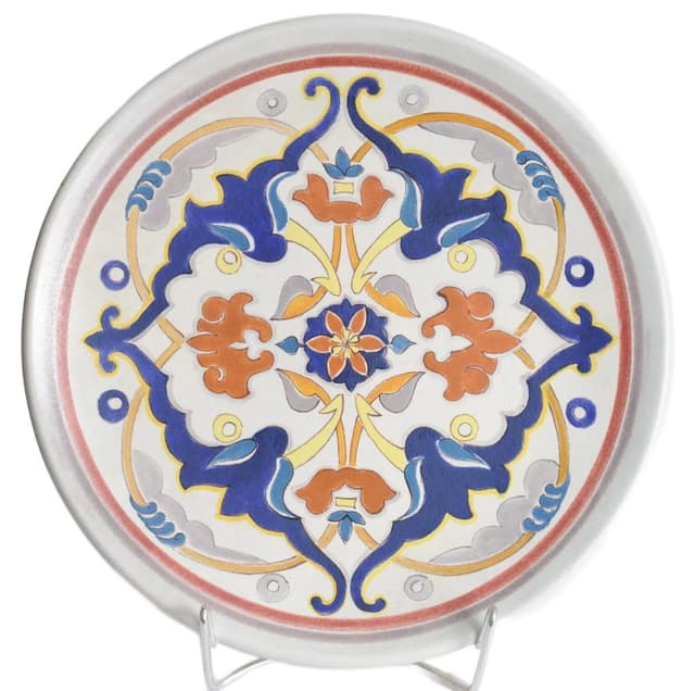 Platter, Giraud Vallauris, multicolor ceramics, France, 1950s. - DIMENSION