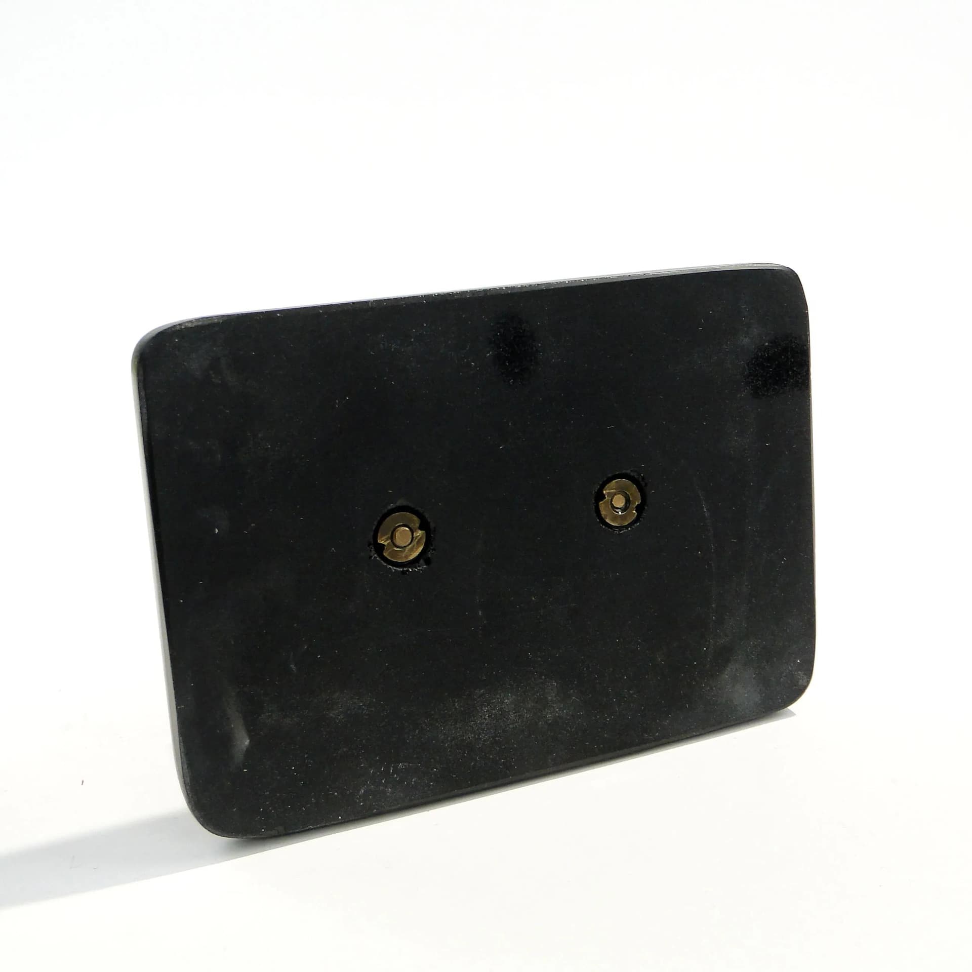 Kałamarz gabinetowy Art Deco, szkło czarne, Polska, lata 30. - 162720