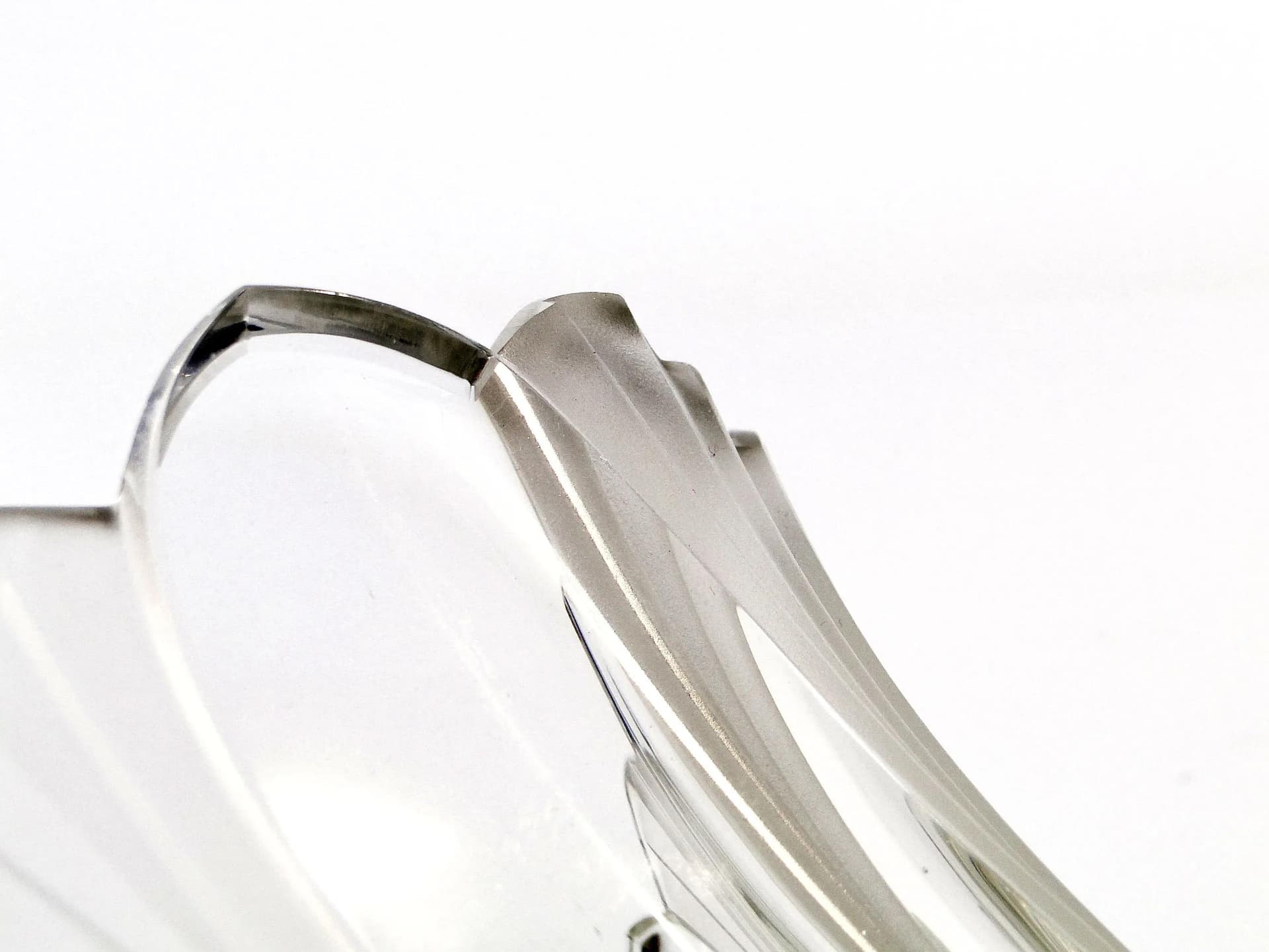 Vase Art Deco, transparent crystal, by R. Hlouszek, Czech Republic, 1920s - 10676